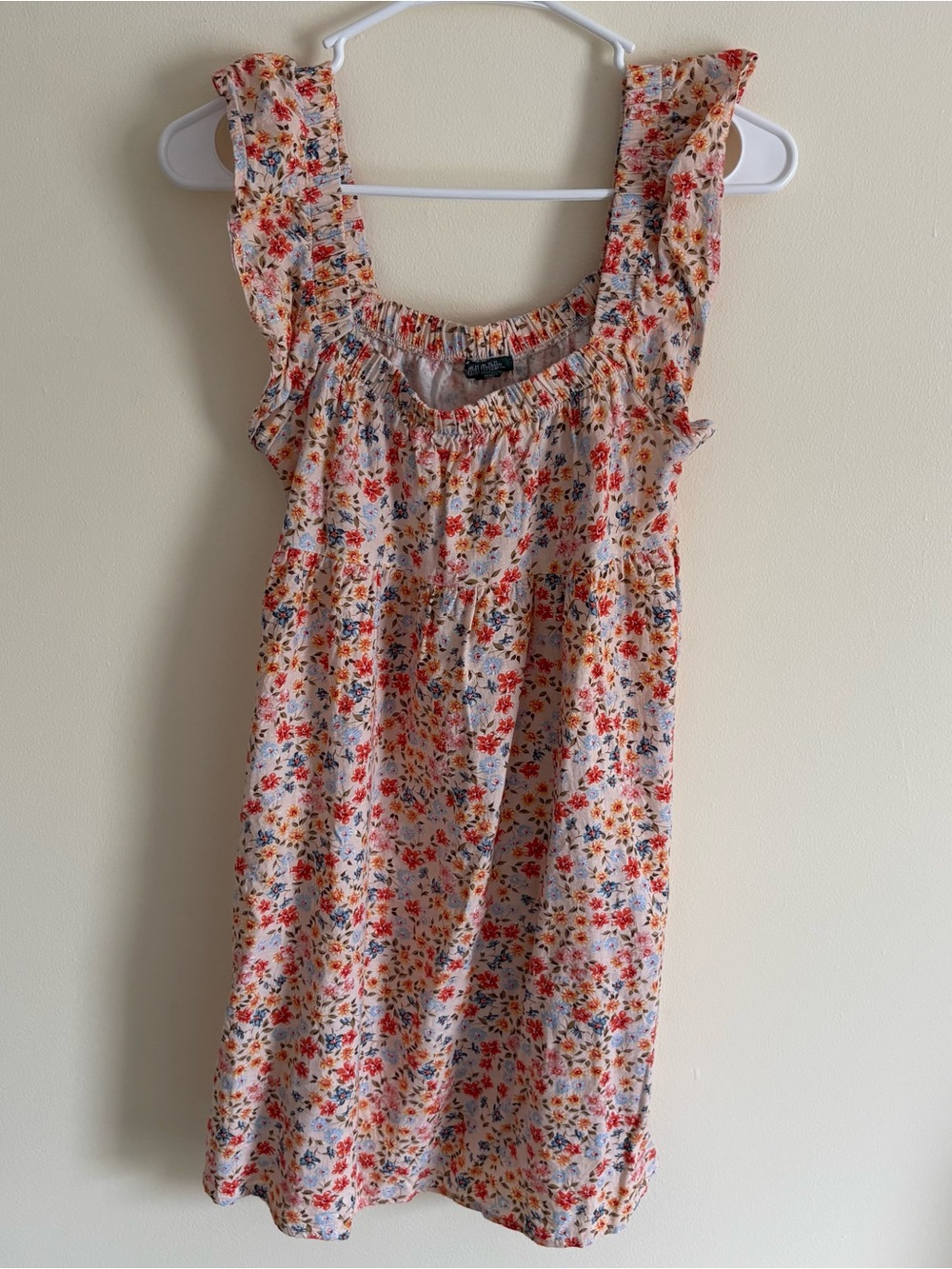 wild fable Floral Ruffle Strap Sundress Size XS Linen Blend